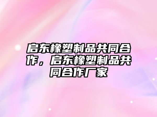 啟東橡塑制品共同合作，啟東橡塑制品共同合作廠家