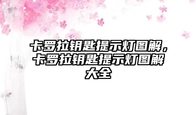 卡羅拉鑰匙提示燈圖解，卡羅拉鑰匙提示燈圖解大全