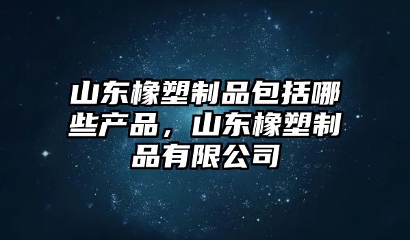 山東橡塑制品包括哪些產品，山東橡塑制品有限公司