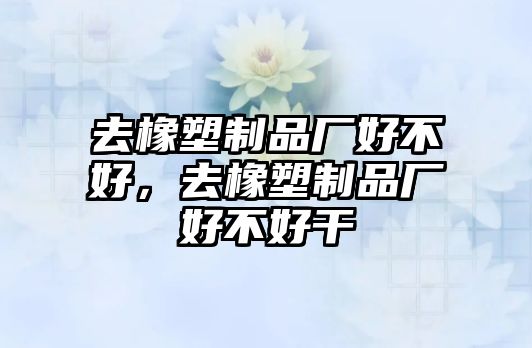 去橡塑制品廠好不好，去橡塑制品廠好不好干