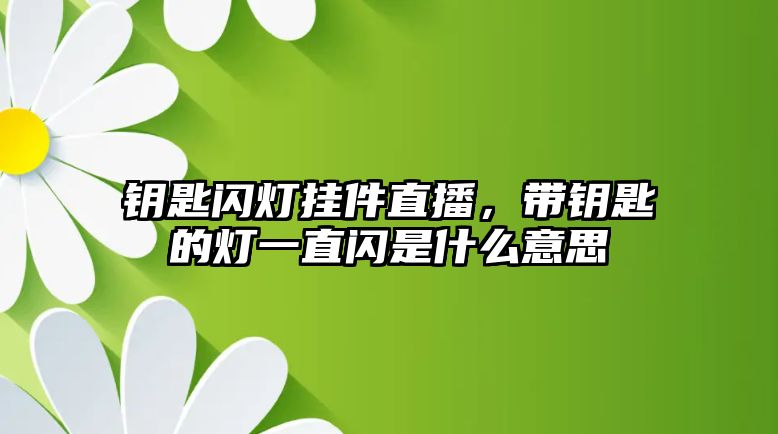 鑰匙閃燈掛件直播，帶鑰匙的燈一直閃是什么意思