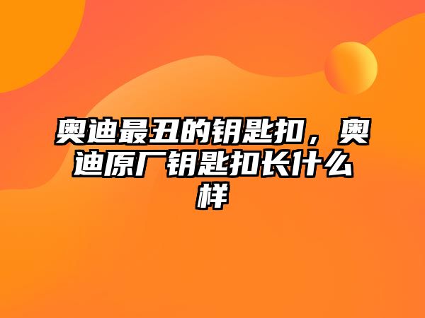 奧迪最丑的鑰匙扣，奧迪原廠鑰匙扣長什么樣